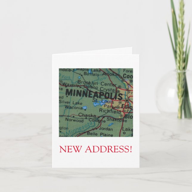 Nueva invitación de direcciones de Minneapolis (Anverso)