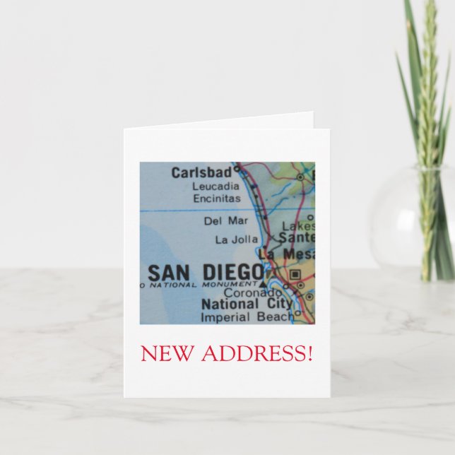 Nueva invitación de direcciones de San Diego (Anverso)