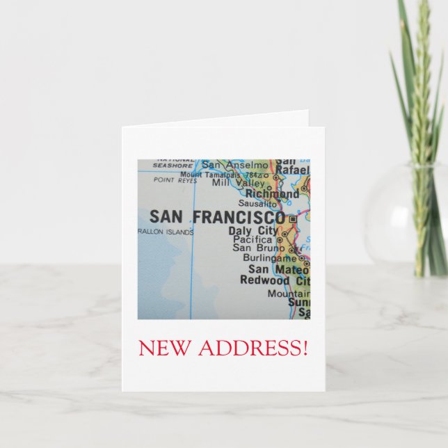 Nueva invitación de direcciones de San Francisco (Anverso)