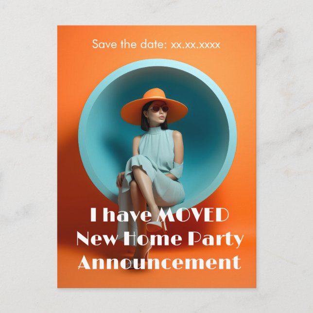 Nueva Invitación de Fiesta de dirección residencia (Anverso)