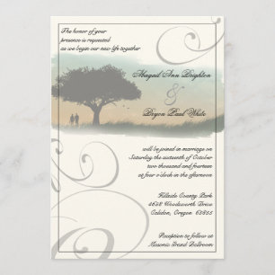 Nueva invitación de la boda del horizonte