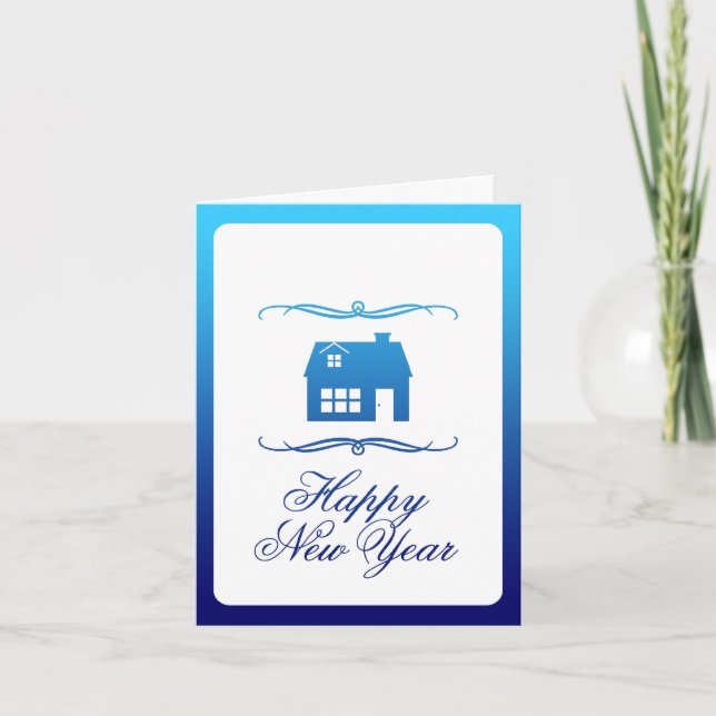 nueva invitación de la dirección de la Feliz Año (Anverso)