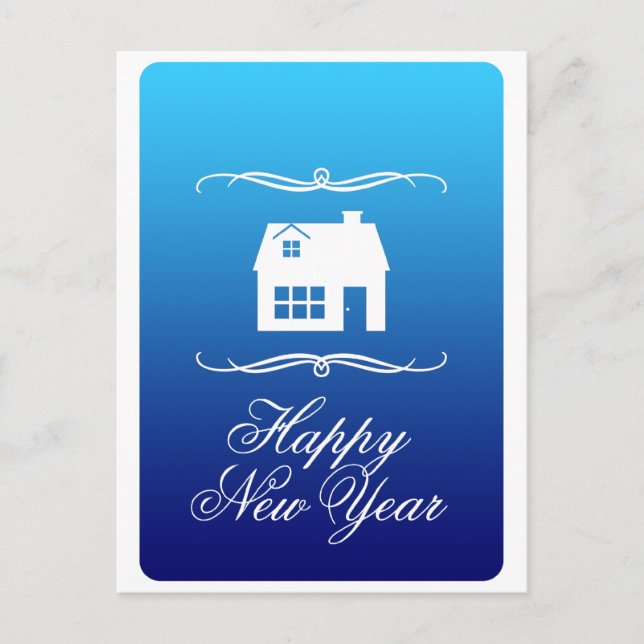 nueva invitación de la dirección de la Feliz Año (Anverso)