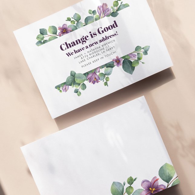 Nueva Invitación de movimiento de Eucalyptus (Eucalyptus Botanical Change of Address Announcement)