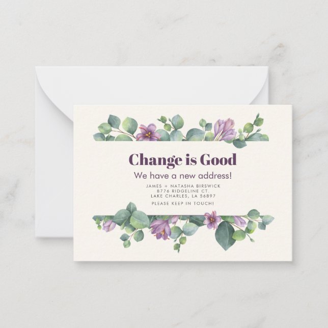 Nueva Invitación de movimiento de Eucalyptus (Anverso)