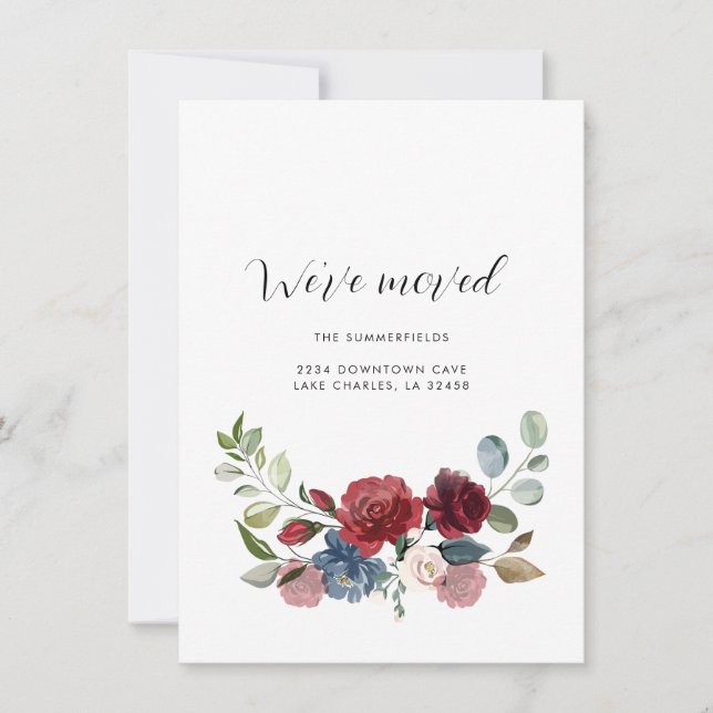 Nueva Invitación de movimiento de floral de actual (Anverso)