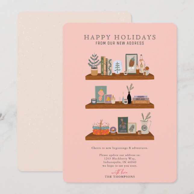 Nueva Invitación de Moving Shelf Salmon (Anverso / Reverso)