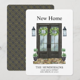 Nueva Invitación moderna de acuarela en el hogar