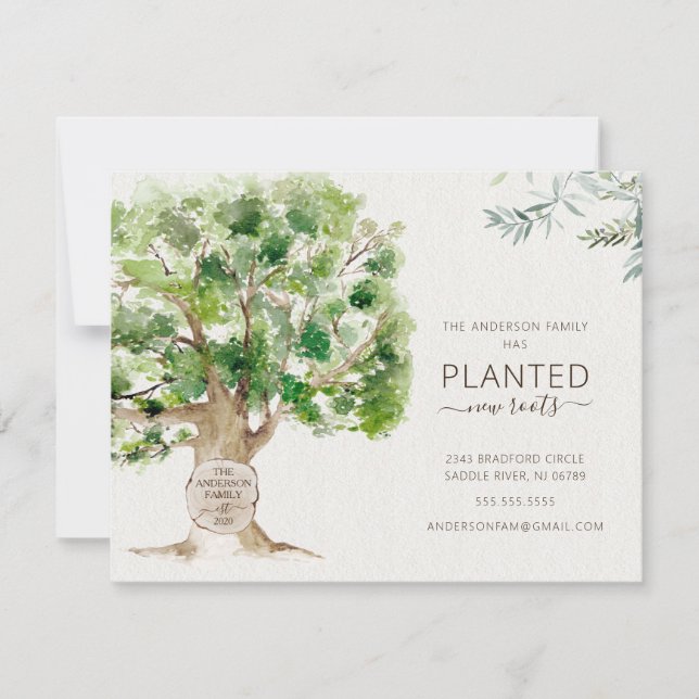 Nueva Invitación móvil de roble de raíz (Anverso)