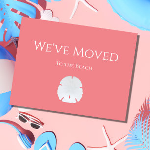 Nueva Invitación rosa de arena dorada en la playa 