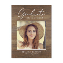 Nueva Invitación Rústica de Graduación de Viaje Po