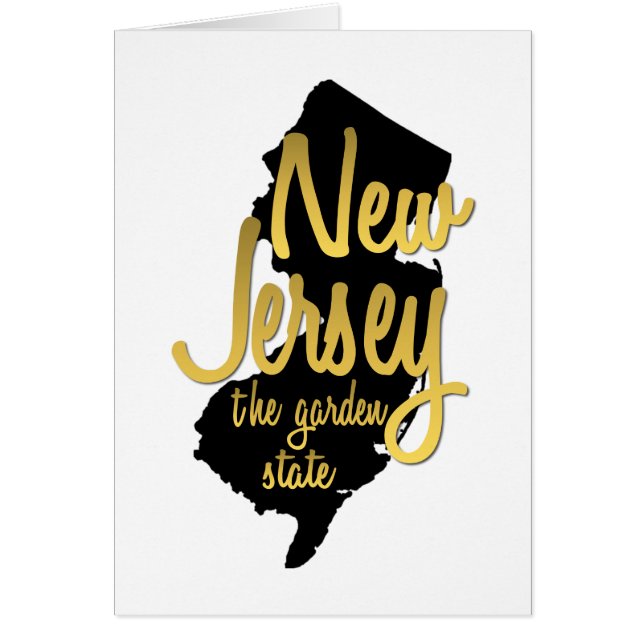 Nueva Jersey La tarjeta de felicitación del Estado (Frente)