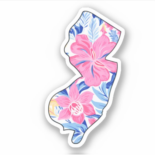Nueva Jersey - Pegatina de verano - Lilly Inspired (Anverso)