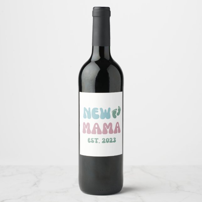 Nueva Mamá 2023 - Etiqueta de vino (Anverso)