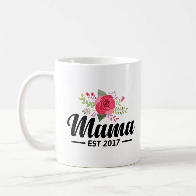 Nueva mamá Est 2017 de la taza de la mamá con la (Izquierda)
