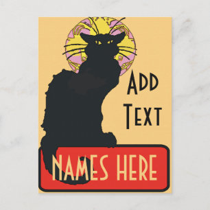 Nueva Orleans Chat Noir Editar Texto Postales en b