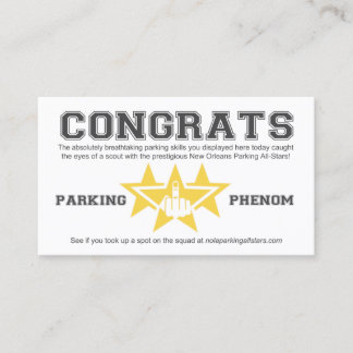 Nueva Orleans Estacionando Tarjeta de Escultismo d