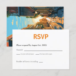 Nueva Orleans Louisiana RSVP Card Retro