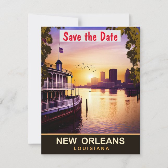 Nueva Orleans, Luisiana, Tarjeta Postal de Viaje, (Anverso)