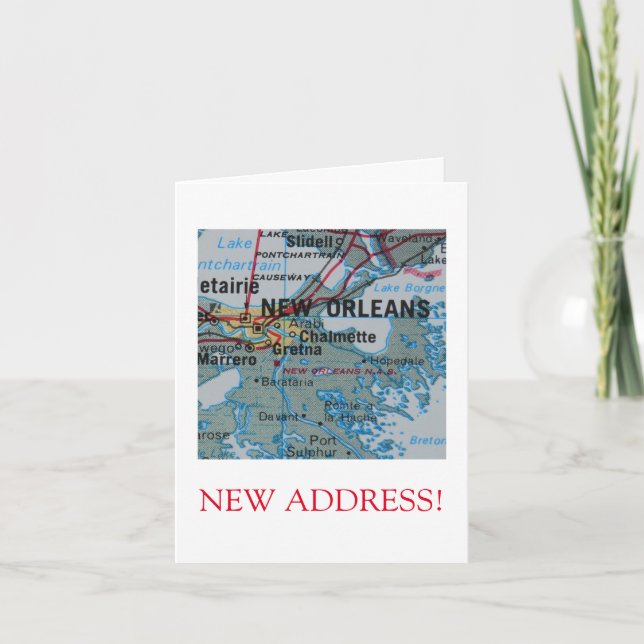 Nueva Orleans Nueva invitación de direcciones (Anverso)