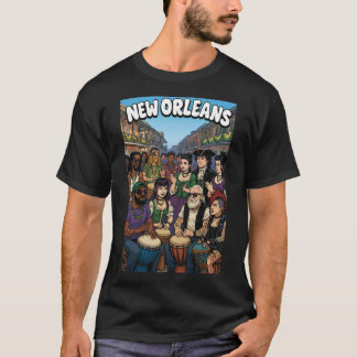 Nueva Orleans Tema Diseño Calle Francés Camiseta
