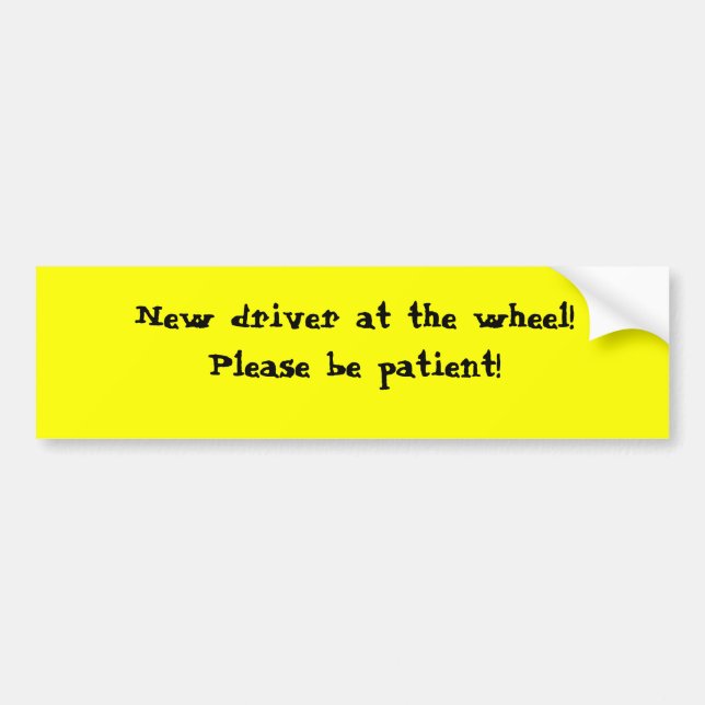 Nueva pegatina para el parachoques del conductor (Frente)