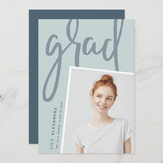 Nueva perspectiva | Invitación de graduación de fo (Anverso / Reverso)