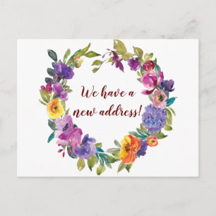 nueva postal de floral de dirección