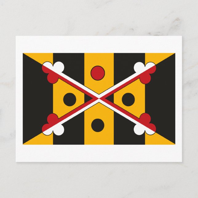 Nueva postal de la bandera de Maryland (Anverso)