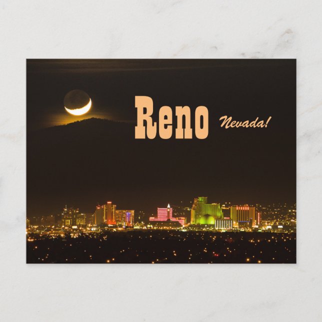 Nueva postal lunar de Reno Nevada (Anverso)
