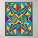 Nueva serie de Posters Art Deco 3aP<br><div class="desc">Poster Art Deco que representa los temas y colores de la época. El estilo geométrico y arquitectónico incluye colores como el cian oscuro, el violeta, el verde claro, el amarillo dorado, el magenta y el rojo. La naturaleza de los colores refleja las tendencias matisas y fieles de los estilistas modernistas....</div>