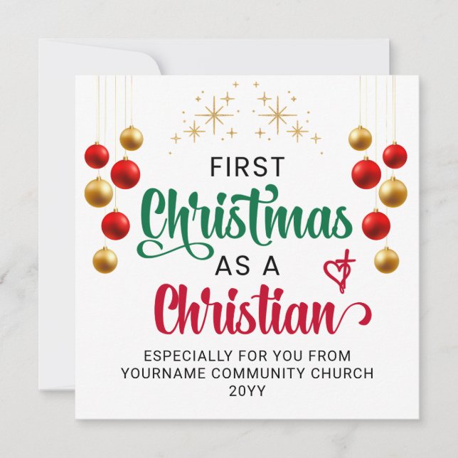 NUEVA Tarjeta CHRISTIAN PRIMER NAVIDAD (Anverso)