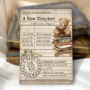 Nueva tarjeta de biblioteca de libros antiguos par