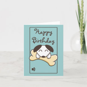 Nueva tarjeta de cachorro de cumpleaños