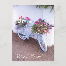 Nueva tarjeta de dirección - Bicicleta floral