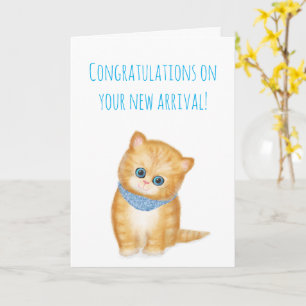 Nueva tarjeta de felicitación de ginger kitten par