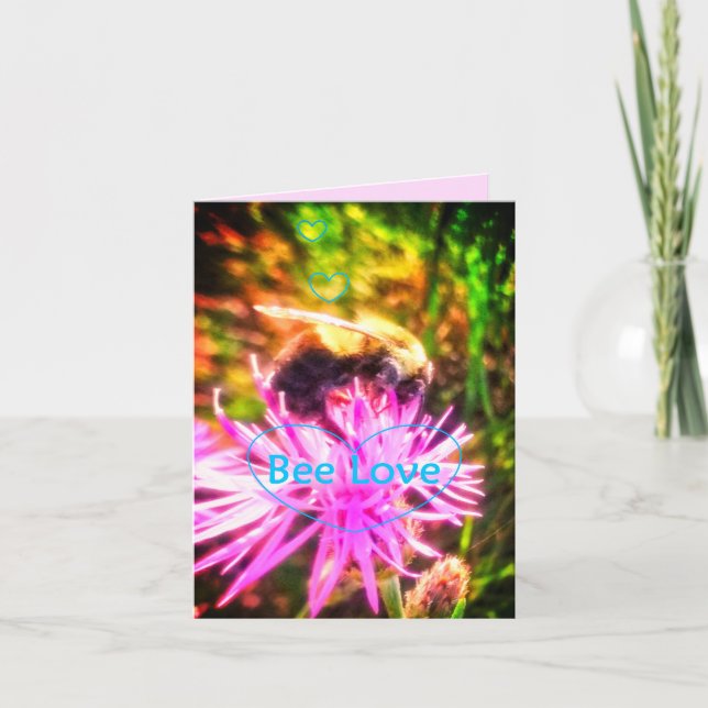 NUEVA TARJETA DE FELICITACIÓN DEL AMOR DE LA ABEJA (Anverso)