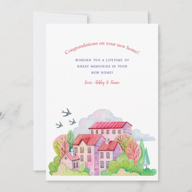 Nueva tarjeta de felicitación Home Springtime (Anverso)