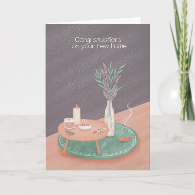 Nueva tarjeta de felicitación para el Boho Home Ac (Anverso)