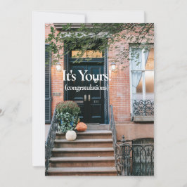 Nueva tarjeta de felicitación para el hogar