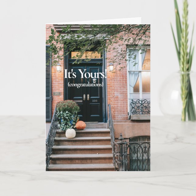 Nueva tarjeta de felicitación para el hogar (Anverso)