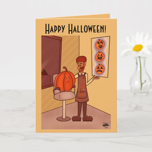 Nueva tarjeta de felicitación plegada de Halloween (Planta pequeña)