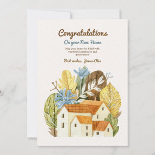 Nueva tarjeta de felicitación residencial