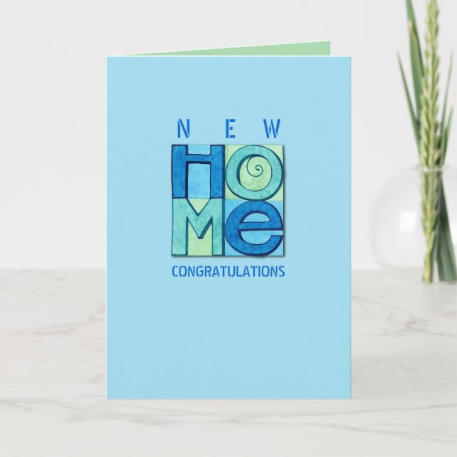 Nueva tarjeta de felicitaciones para el hogar (Anverso)