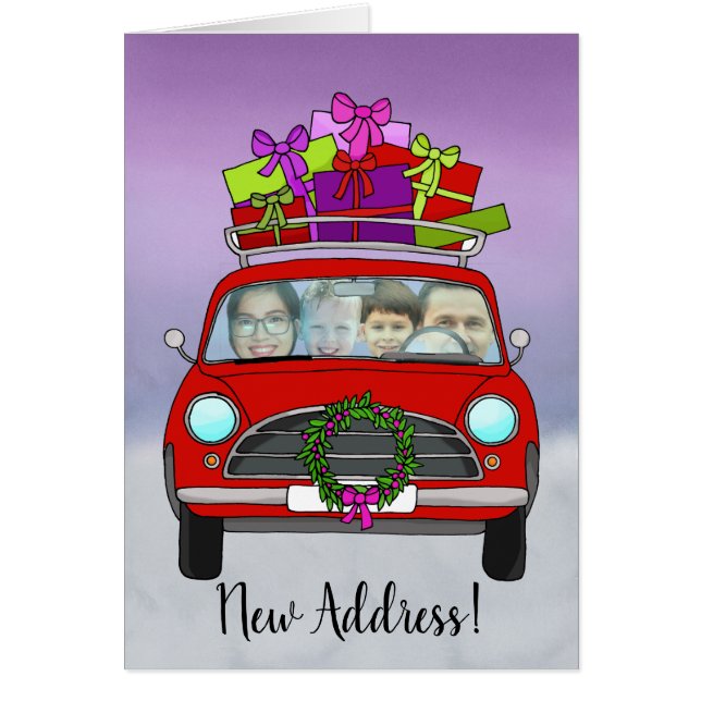 Nueva tarjeta de foto de personalizable de Navidad (Frente)