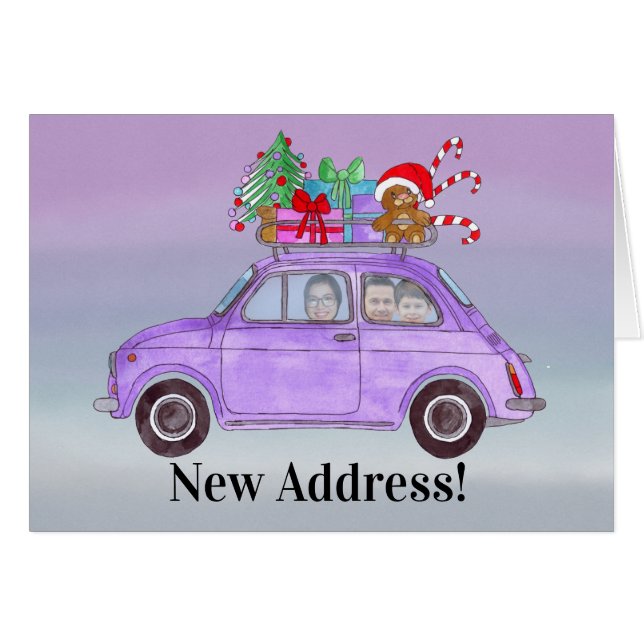 Nueva tarjeta de foto de personalizable del coche  (Anverso (Horizontal))