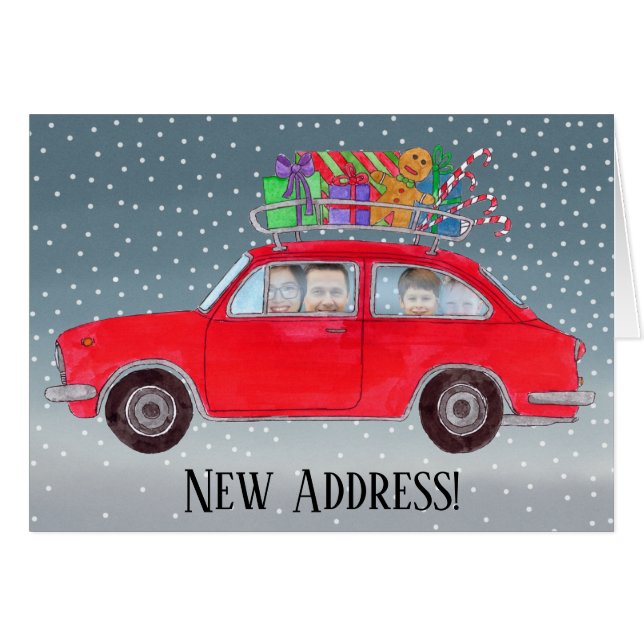 Nueva tarjeta de foto de personalizable del coche  (Anverso (Horizontal))