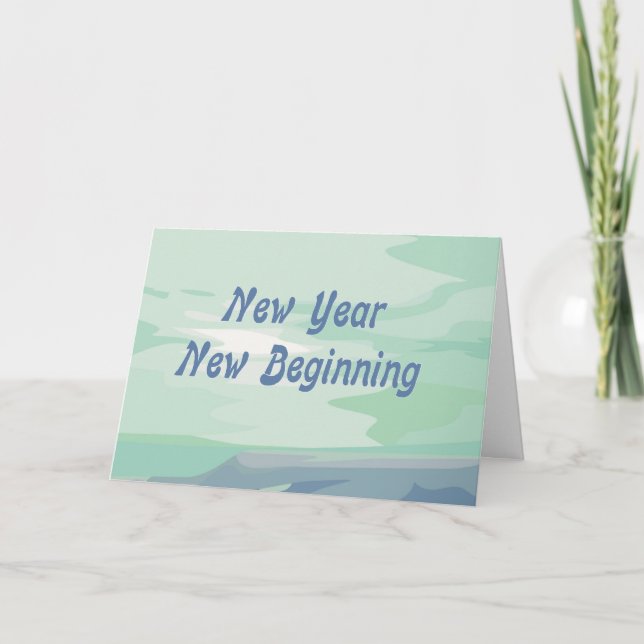 Nueva tarjeta de inicio de Año Nuevo (Anverso)
