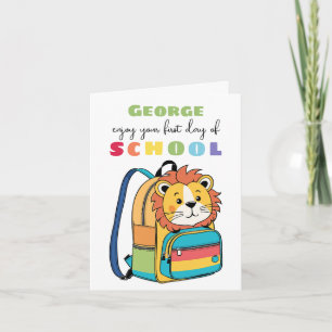Nueva tarjeta de inicio escolar para hijo hija lin