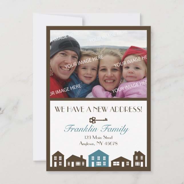 Nueva tarjeta de Invitación de dirección (Anverso)